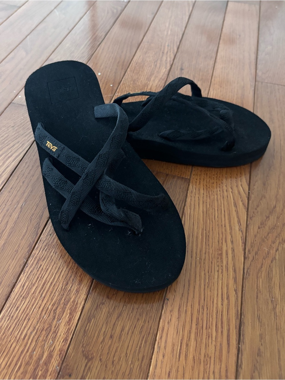 Teva Women’s Black Crisscross Fabric Strap Sandals